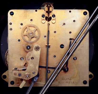 Seth Thomas Clock Co., Thomaston, Conn., "Legacy-2W" cabinet style shelf clock with a spring driven, 8 days, Westminster movement (no. 124) c1950.