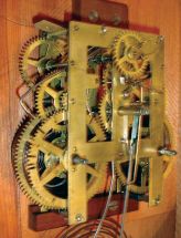 Atkins Clock Co., Bristol, Conn "Drop Octagon" wall clock in a rosewood case with a spring driven, 8 days, time & strike movement, c1863.