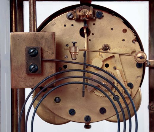 New Haven Clock Co., New Haven, Conn., "Thoreau", 8 days, time and strike, spring driven brass movement crystal regulator shelf clock, c1911