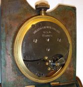 France, for Bigelow, Kennard, & Co., Boston, Mass., hour repeating carriage clock with alarm, gilt Corniche case with bevelled glasses, Roman numeral white enamel dial with with Arabic chapter alarm, blued steel Breguet style hands, 8 days, time, strike and alarm movement with lever platform, repeating the last hour on demand, c1890 and a Waltham 8 days car clock in leather travel case