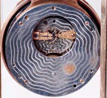 Vermont Clock Co., Fairhaven, Vermont, 8 days, spring driven brass lever movement timepiece crystal regulator, c1915