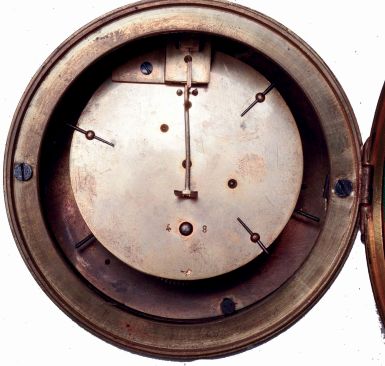 French, 8 days, spring brass movement porcelain shelf timepiece, c1900