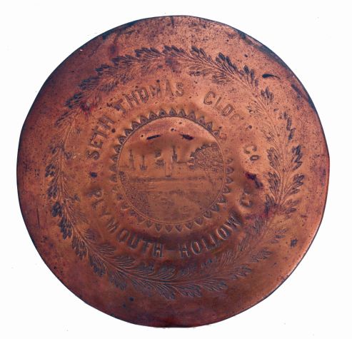Seth Thomas Clock Co., Plymouth Hollow, Conn., "Regulator No. 1", 8 days, weight driven brass movement wall timepiece, c1862