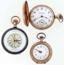 Pocket watches- 3 (Three): An 11 jewel, O size Waltham, Roman numeral O