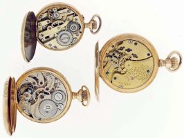 Pocket watches- 3 (Three): An 11 jewel, O size Waltham, Roman numeral O