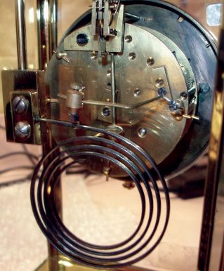 French, Marti & Cie, crystal regulator mantel clock with 8 days, time and strike, spring driven movement, c1900.