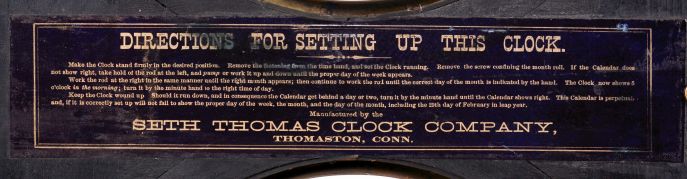 Seth Thomas Clock Co., Thomaston, Conn., "Parlor Calendar No. 3" mantel clock in a rosewood veneered case with a spring driven, 8 days, time & strike movement and a Mix Brothers patented calendar mechanism, c1870.