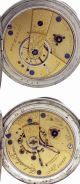 Pocket watches- 2 (Two): The first an 18 size, 7 jewel Waltham "Wm. Ellery", key wind and set gilt movement, Roman numeral white enamel dial, silveroid open face case, with later chain, serial #232817, and an 18 size, 11- 15 jewel Illinois "Columbus Time", key wind and set gilt movement, Roman numeral white enamel dial, coin silver, open face case, serial #170824