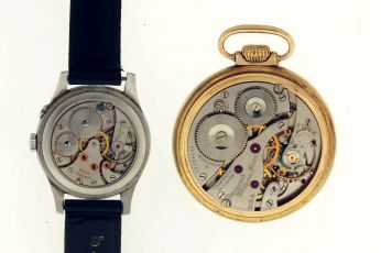 Watches- 2 (Two): A 16 size, 23 jewel Waltham "Premier", Arabic numeral white enamel dial, gold filled open face case, with box, serial #29455195, and a Longines wrist watch with date, Arabic numeral metal dial with peripheral date indication, 15 jewel nickel plate movement, serial #6717583