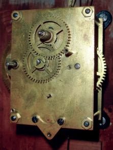 Ansonia Clock Co., Ansonia, Conn., "Standard Regulator", 8 days, weight brass movement regulator wall timepiece, c1910 A clock very similar to a Seth Thomas No. 2 regulator.
