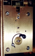 Empire, England, reproduction, 8 days, time only brass lantern clock, c1930
