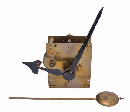Thwaites and Reed hanging gallery clock, 8 day, time only, spring driven fusee movement in a mahogany case with painted metal dial