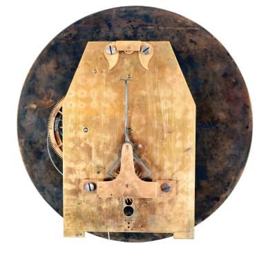 Robert Jack, Glasgow, Scotland, astronomical standing regulator, 8 day, time only, weight driven movement in a burl walnut veneered case with carved floral fretwork below silvered dial with maker