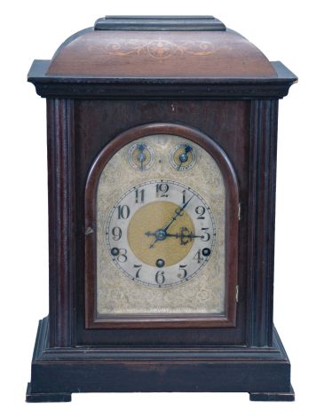 Germany, Kienzle, 8 day, time and strike, spring brass Westminster chime movement mantle clock.
