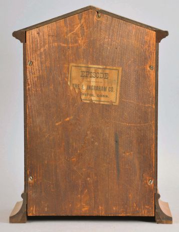E. Ingraham & Co., Bristol, Conn., "Episode", 8 day, time and strike, spring brass movement mantel clock.