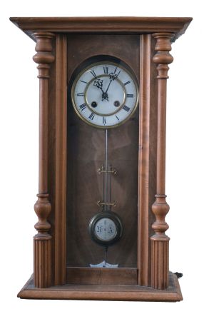 Clocks- 7 (Seven) German Wall Clocks: 8 day, time and strike, spring driven RA clocks by makers including Becker; (2), Junghans, Braukmann, Uhrenfabrik Neustadt AG, and others