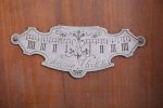 Ansonia Clock Co., New York, "Capitol" model wall timepiece, 8- day double spring movement with seconds bit below 12, in an oak case.
