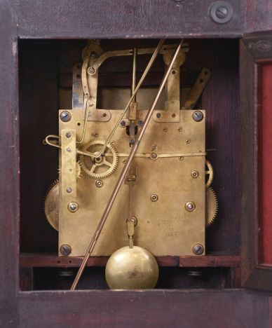 Germany, Kienzle, 8 day, time and strike, spring brass movement Westminster chime mantel clock.