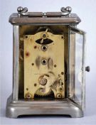 Clocks- 13 (Thirteen) American: two 19th century cottage models, plus later alarm clocks and desk timepieces. Alarms include 6 from WWII, "War Alarms" as printed on the dials, four of these are in square, hard molded paper mache cases with original black finish. 4 mixed nickel plated alarms (one in a carriage style case) and a mid century Westclox Big Ben.