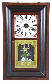 Chauncey Jerome, New Haven, Conn., 8 day, weight driven, brass movement OG shelf timepiece (rare OG as a time only)