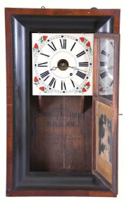 Chauncey Jerome, New Haven, Conn., 8 day, weight driven, brass movement OG shelf timepiece (rare OG as a time only)