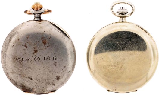 Pocket watches- 2 (Two): Both pocket chronographs with 30 minute registers, the first by Ulysse Nardin, 15 jewel nickel movement, Arabic numeral white enamel dial, gun metal open face case, the other a LeCoultre- Wittnauer, 17 jewel nickel movement, Arabic numeral white enamel dial, nickel open face case