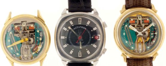 Wrist watches- 3 (Three): All Bulova Accutron, including two cal. 214 "Spaceview" and a cal. 2185 "Astronaut Mark II", stainless steel and gold filled cases, 33- 34mm