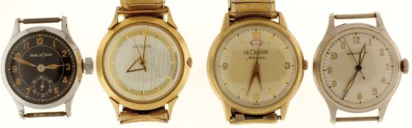Wrist watches- 8 (Eight): All LeCoultre, including two "Master Mariner", and others containing movement cal. 481, K830CW, 488/3, 463, P469A, and P478, gold filled and stainless steel cases.
