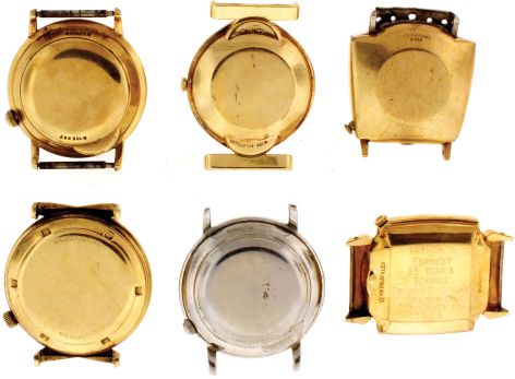 Wrist watches- 6 (Six): All Hamilton Electric, 2) cal. 500, 1) cal. 500A, 3) cal. 505, stainless steel and gold filled cases.