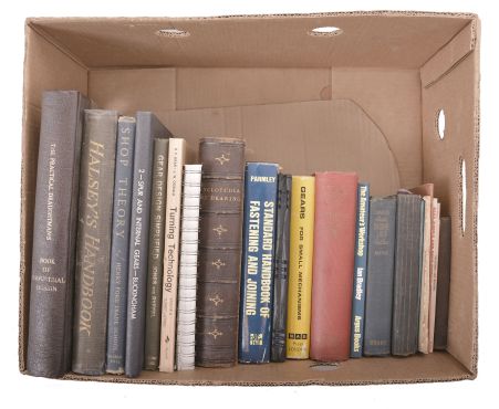 Books- 20 (Twenty) Mechanical References: lot includes books on mechanical drafting, gear design, machine tools and shop practice, useful recipes / processes and more. Some titles include "The Practical Draughtman