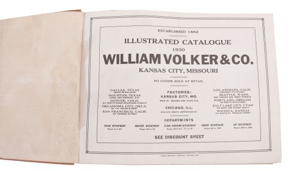 Material Catalogs- 2 (Two) Full Boxes: material catalogs featuring clocks, jewelery, parts, tools and consumer goods. Companies represented include: E. & J. Swigart Co., Swartchild, Wallenstein-Mayer Co., C. & E. Marshall, Becken, Otto Young & Co., Benj. Allen & Co., Herr & Kline, William Volker & Co., and many others.
