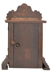 Clocks- 2 (Two) (1) William L. Gilbert Clock Co., Winsted, Conn., "No. 414", 8 day, time and strike spring brass movement porcelain mantel clock; (2) Ansonia Clock Co., New York, "Cabinet No. 51" mantel clock, 8 day, time and strike, spring driven movement in an oak case, brass dial with silvered chapter ring and cast spandrels, c1914.