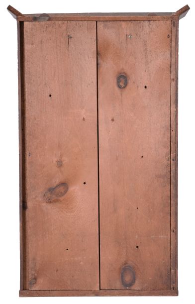 Forbes & Tucker, Concord, New Hampshire, 30 hour, time and strike weight wood movement beveled sides shelf clock.