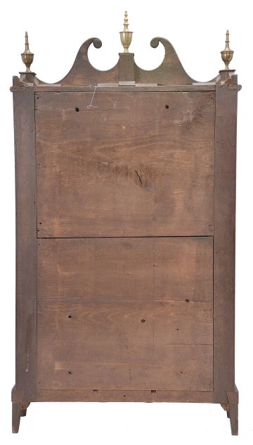 Norris North, Torrington, Conn., 30 hour, time and strike weight wood movement pillar & scroll shelf clock.