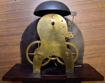 Unknown, Massachusetts, 8 day, time and strike weight-driven brass movement Mass. shelf clock.