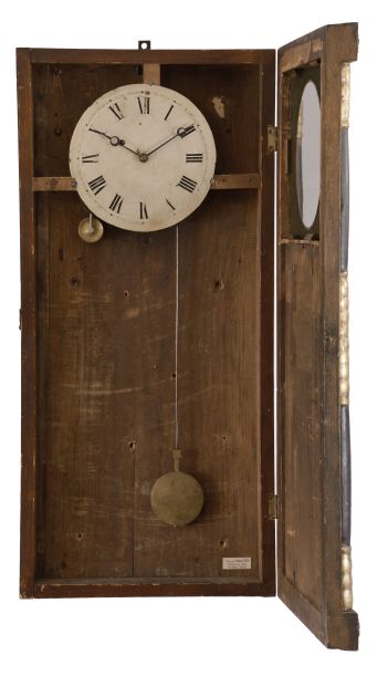 Abiel Chandler, Concord, New Hampshire, 8 day, weight brass movement New Hampshire mirror clock.