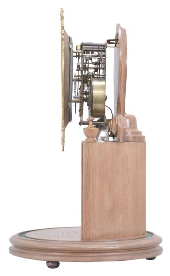 Ansonia Clock Co., New York, "Crystal Palace No. 2 Extra", 8 day, time and strike spring brass movement shelf clock.