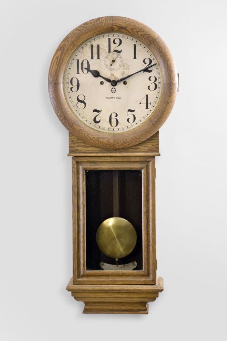 Clocks- 2 (Two): (1) New Haven Clock Co., New Haven, Conn., "Saturn", 30 day, spring brass movement wall timepiece. (2) New Haven Clock Co., New Haven, Conn., "Saturn", 30 day, spring brass movement wall timepiece.