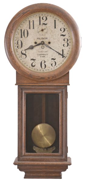 Clocks- 2 (Two): (1) New Haven Clock Co., New Haven, Conn., "Saturn", 30 day, spring brass movement wall timepiece. (2) New Haven Clock Co., New Haven, Conn., "Saturn", 30 day, spring brass movement wall timepiece.