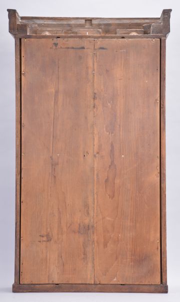 Clocks- 2 (Two): (1) Henry C. Smith, Bristol, Conn., 30 hour, time and strike weight wood movement reeded pilaster and cornice top shelf clock. c1835 (2) Jerome & Darrow, Bristol, Conn. 30 hour, time and strike, weight wood movement column & cornice shelf clock. c1830