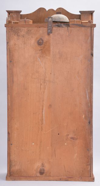 Clocks- 3 (Three) :,(1) Bloomer & Sperry, New York, 30 hour, time and strike weight brass movement 4-column and OG molding shelf clock. c1845 (2) Eli Terry, Jr., Terrysville, Conn., 8 day, time and strike weight wood movement half column & eagle splat shelf clock. c1830 (3) David Dutton, Mount Vernon, New Hampshire, 30 hour, time, strike and alarm quarter column & splat shelf clock. c1830
