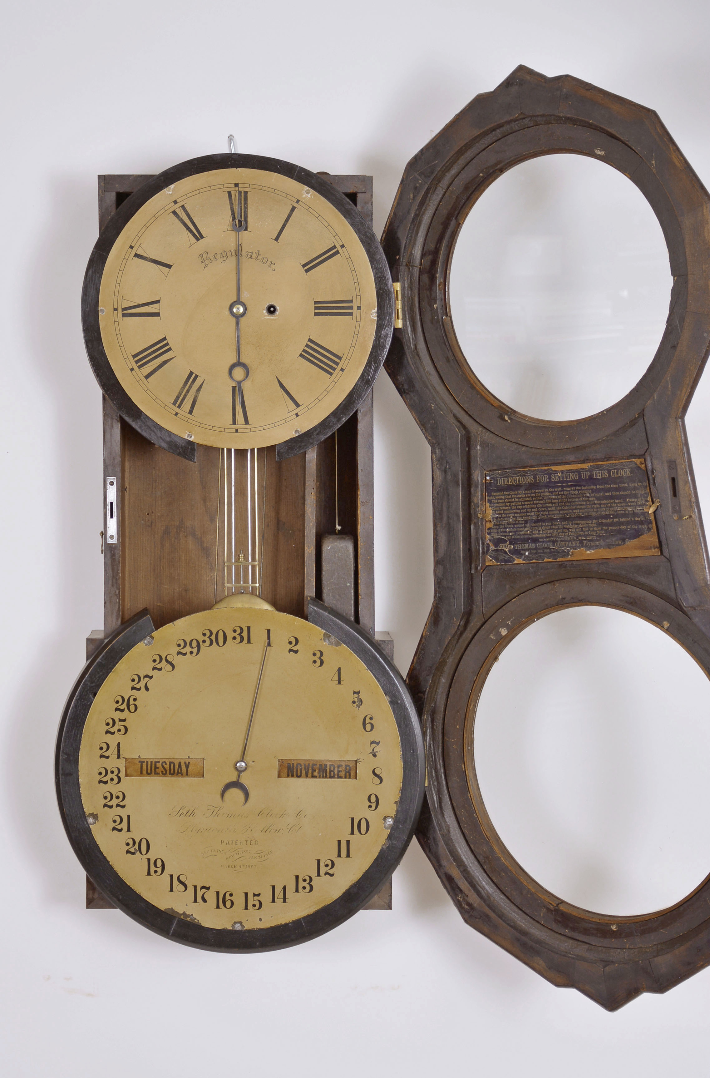 Seth Thomas "Office Calendar No. 1" Wall Clock